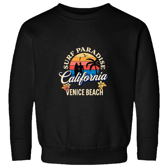 Venice Beach californias Surf Paradise Retro Style Beach Life Sweatshirts