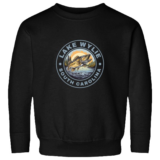 Lake Wylie Walleye Fishing Fish South Carolina Freshwater SC Sweatshirts