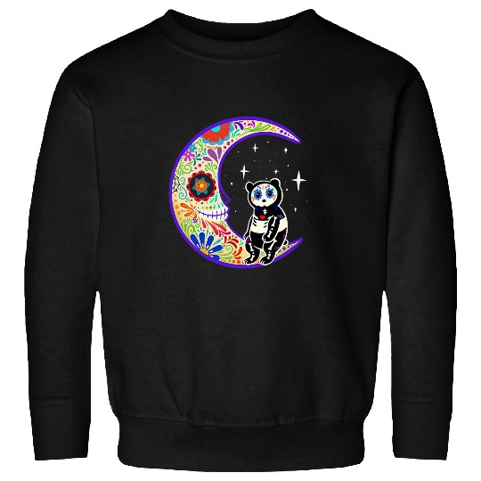 Panda Pet Dia de Los Muertos Skeletons Sugar Sweatshirts