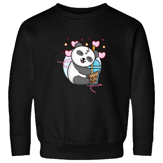 Panda Pet Boba Tea Kawaii Anime Japanese Teen Sweatshirts