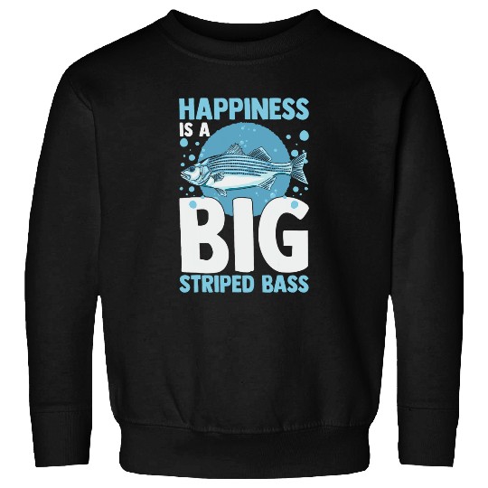 Striped Bass Fishing Funny Fish Atlantic Rockfish 3 Sweatshirts