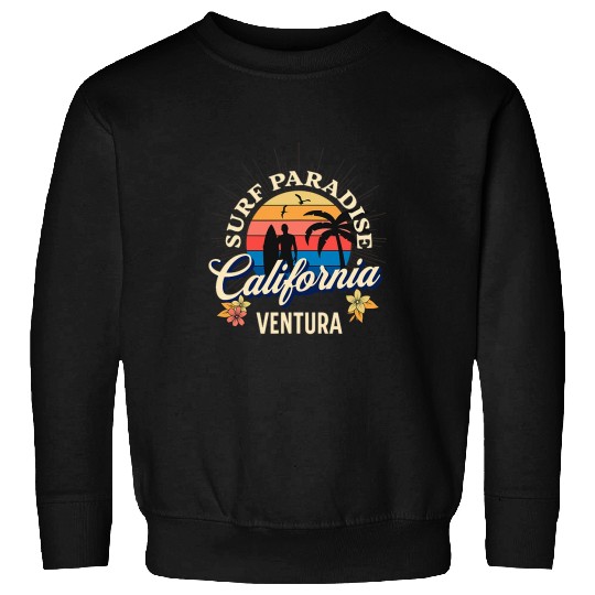 Ventura californias Surf Paradise Retro Style Beach Life Sweatshirts