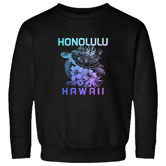 Turtle Pet Honolulu Hawaii Sea Turtle Hawaiian Surfer Souvenir 1 Sweatshirts