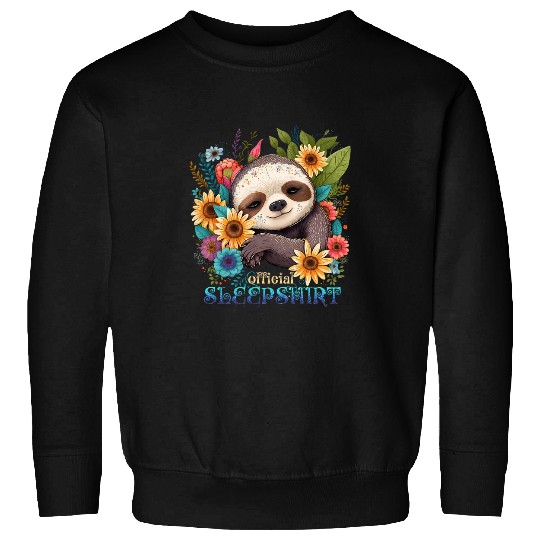 Sloth Pet Official sleep sloth napping funny quotes good night Sweatshirts