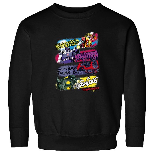 Transformers Classic Characters Graffiti Panels Mashup Sweatshirts