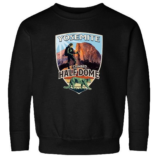 Lion Pet Yosemite I Climbed Half Dome Women Hiker and Mountain Lion Sweatshirts