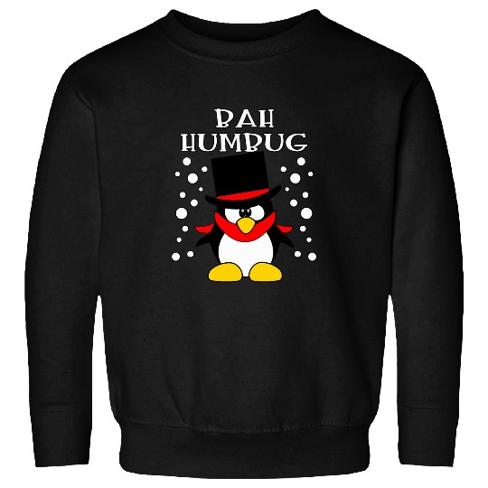 Penguin Pet Bah Humbug Grumpy Penguin Funny Ugly Christmas Sweater Sweatshirts