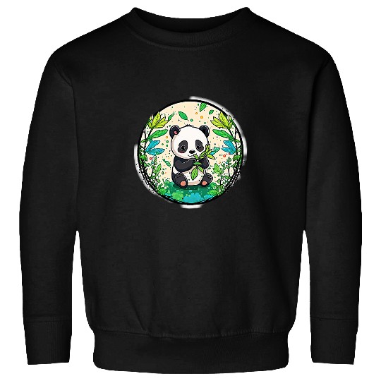 Panda Pet Charming Panda Adorable and Kawaii in Bamboo Forest China Sweatshirts