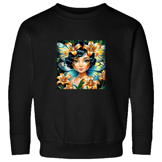 Tiger Lily Fairy in the Garden Sweatshirts