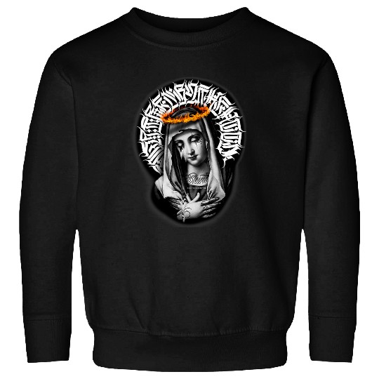 Mother Mary Tattoo Blessed Pray Sweatshirts