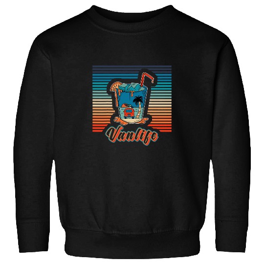 Surfer Van Cocktail for Vanlife and Camping Fans Sweatshirts