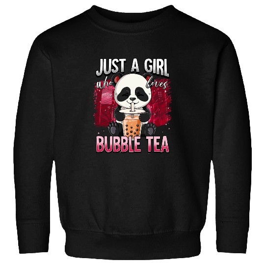 Panda Pet Boba Tea Panda Just A Girl Who Loves Bubble Tea Sweatshirts