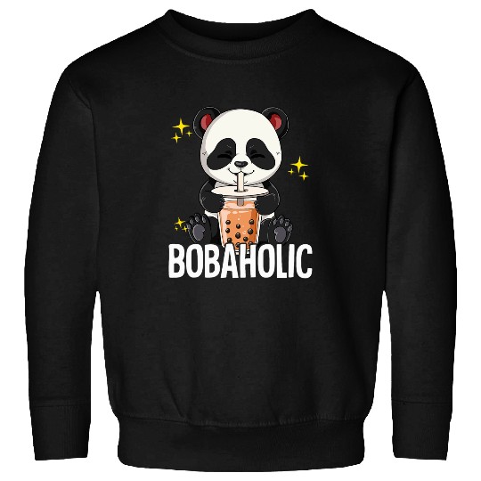 Panda Pet Bubble Tea Panda Boba Tea Bobaholic Sweatshirts