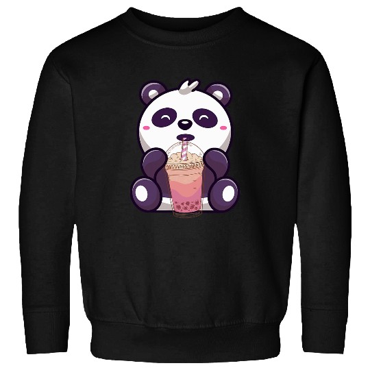 Panda Pet Drinking Bubble Boba Tea Japanese Sweatshirts