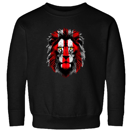 Lion Pet face Bilbao football fan red and white Sweatshirts