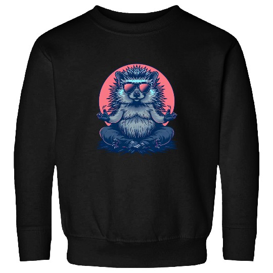 Hedgehog Pet Funny Meditation Buddhist Zen Buddha Spirituality Sweatshirts
