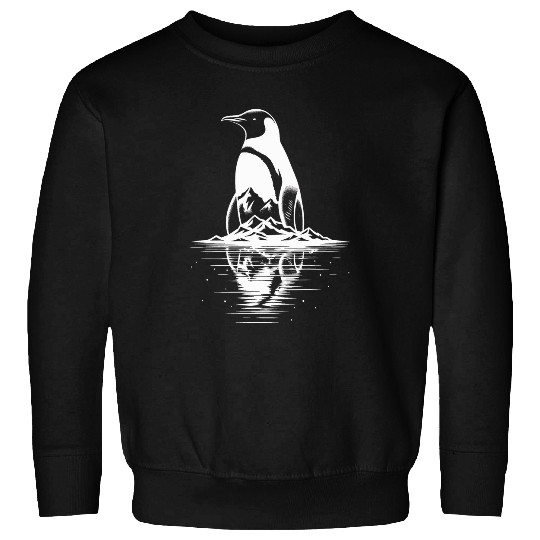 Penguin Pet Arctic Scene Reflective Graphic Art Design Sweatshirts