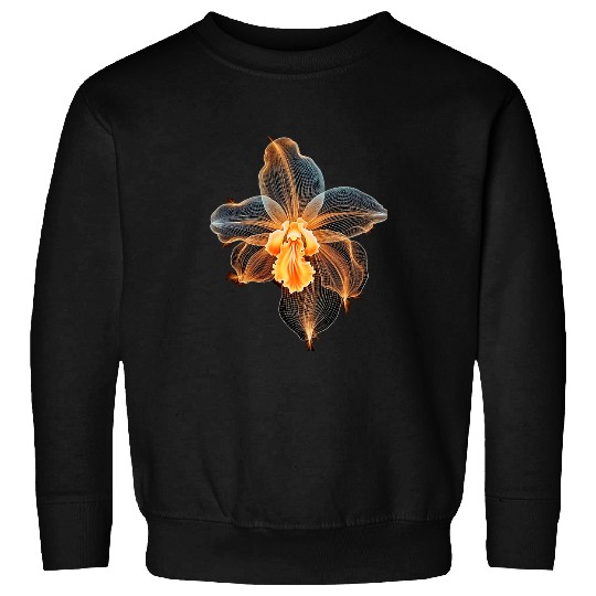 Vanda Orange Orchid Flower Plant Florist Gardener Gardening Sweatshirts