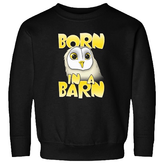 Owl Pet Born in a Barn Owl Cute Sweatshirts