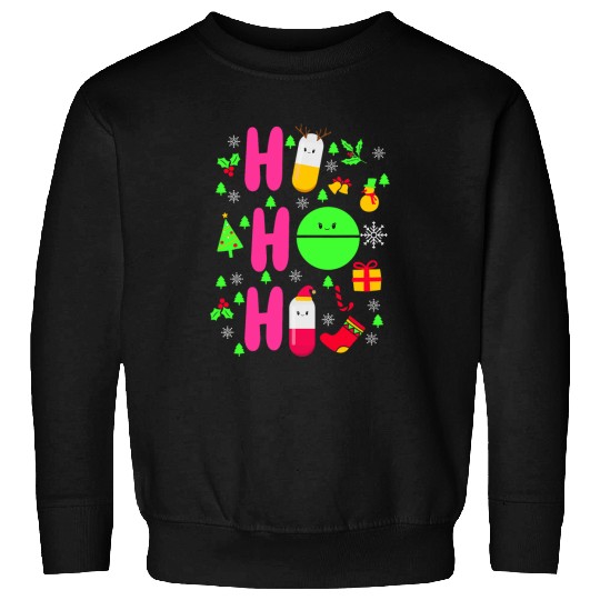 Pharmacist Job Christmas Ho Ho Ho Pharmacy Technician Tech 1 Sweatshirts