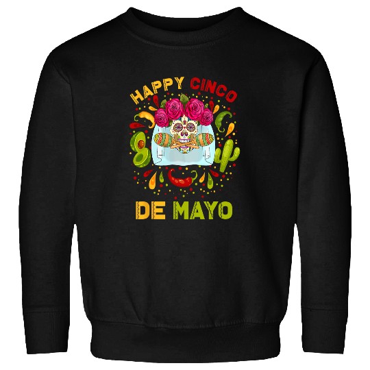 Wines Fun Happy Cinco De Mayo Mexican Fiesta Calavera Sombrero Tequila Sweatshirts