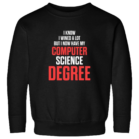 Wines Fun Computer Science IT Graduate Wined Graduation Sweatshirts
