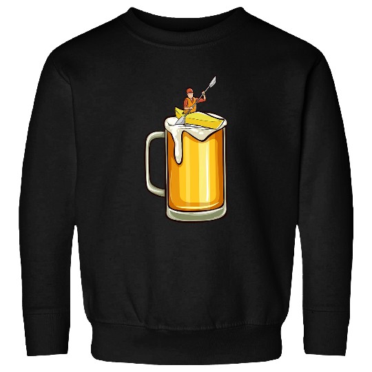 Beer Fun Canoe Paddling Beer Lovers Kayak Boat Canoeist Kayaking Sweatshirts