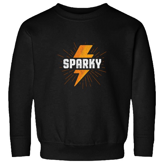 Electrical Gift Funny Sparky Nickname Lightning Bolt Electrician Sweatshirts