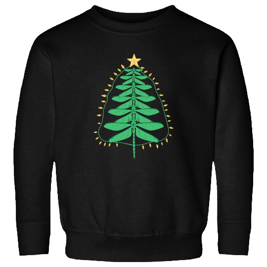 Christmas Tree Dragonfly Ornaments Funny xmass Tee Eve Party Sweatshirts