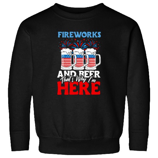 Beer Fun Fireworks And Beer Memorial Day Design Sweatshirts