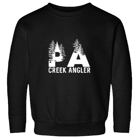 Fishing Fun PA Creek Angler Pennsylvania Fly Fishing Brook Trout Guide Sweatshirts
