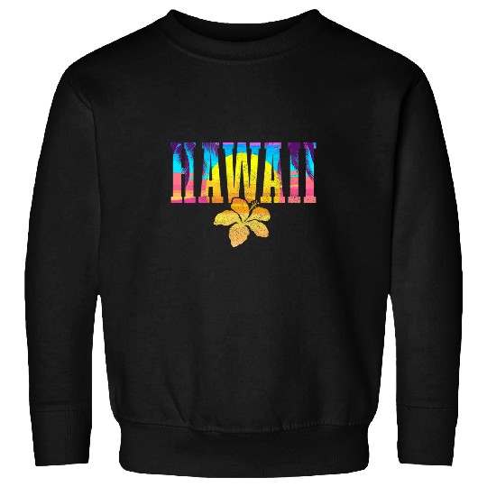 Surf Life Hawaii vintages Sunset Hibiscus Flower Hawaiian Surf Surfer Sweatshirts