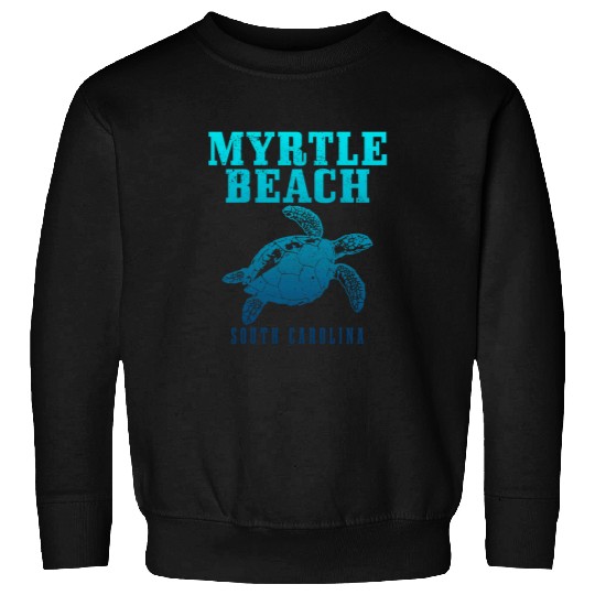 Turtle Pet Myrtle Beach South Carolina Sea Turtle Surfer Scubas Diving Sweatshirts