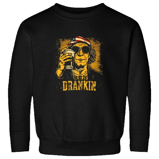 Beer Fun Ben Drankin Beer Lover 4th of July Funny Benjamin Franklin Sweatshirts