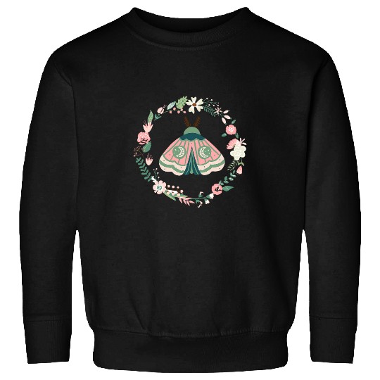 Celestial Moth With Flowers Sweatshirts