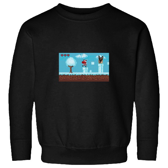 8Bit Christmas Dog Belgian Malinois Sweatshirts