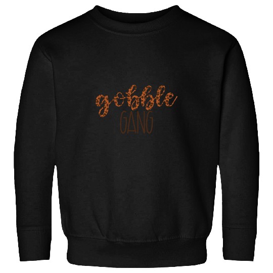 Gobble Gang Mommy and Me Matching Thanksgiving Turkey Day Sweatshirts