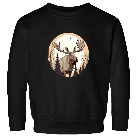 Lacrosse Gift A Moose In A Forest In Cottagecore Aesthetic Sweatshirts