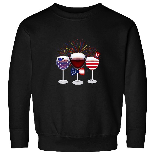 Wines Fun Cocktail Margarita Happy Fourth Of July Sweatshirts