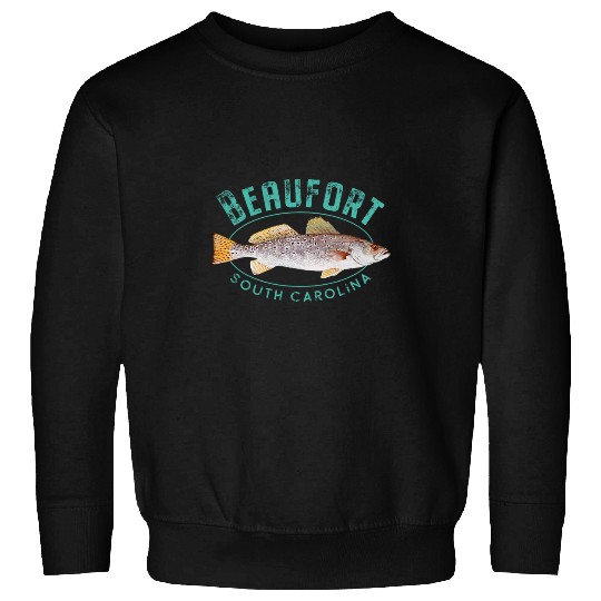 Beaufort South Carolina Sea Trout Design Sweatshirts