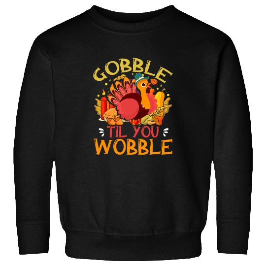 Lacrosse Gift Gobble Wobble Turkey Saying Thanksgiving 21 Sweatshirts