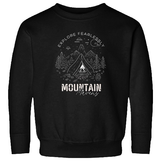 Women Hiking Mountain Nature Sunrise Camping Explore Hers Sweatshirts