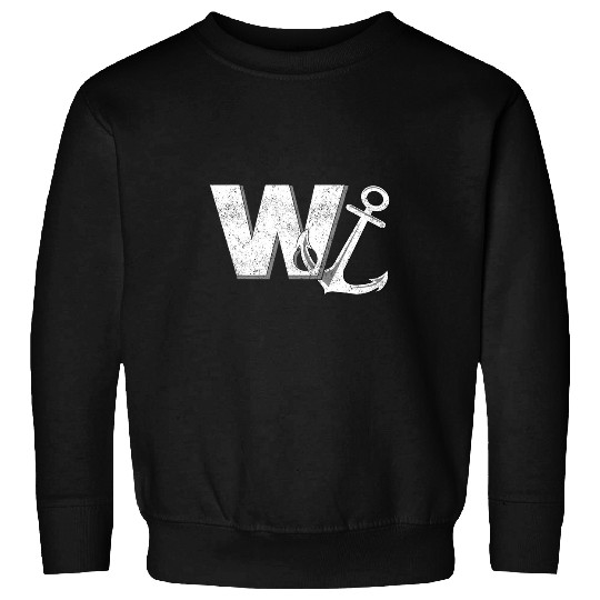 W Anchor Wanchor Wanker Jerk Funny Sailing Boating Sweatshirts