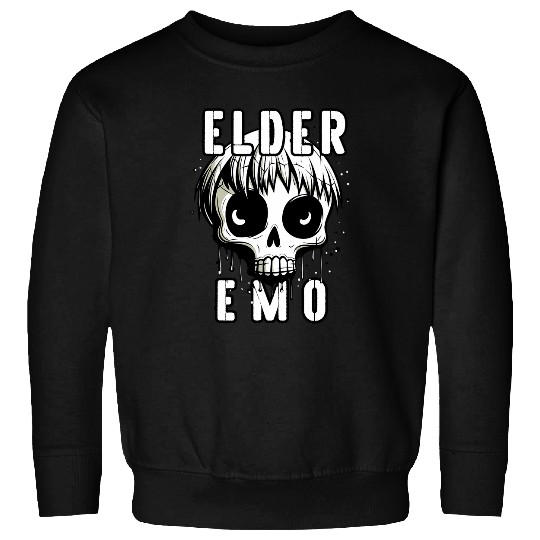 Elder Emo Older Punk Goth Emo Music Lovers Funny Saying 5 Sweatshirts