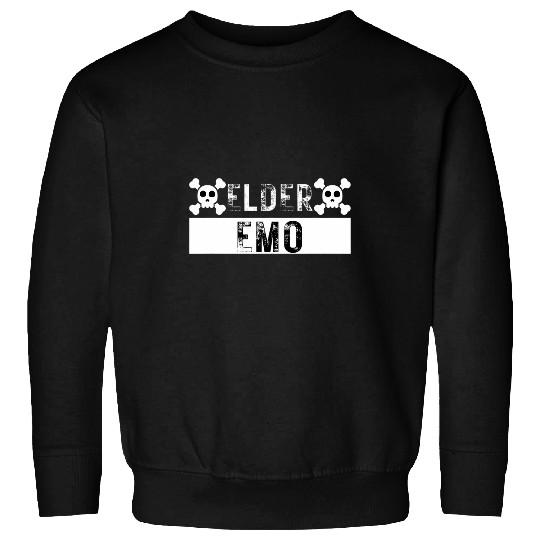 Elder Emo Funny Emo Music Fan Scene Alternative 90s Kids Pun 19 Sweatshirts