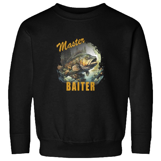 Master Baiter Funny Fishing Fisherman Fish Bass Fishing Sweatshirts