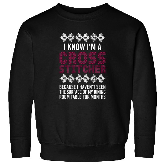 Cross Stitch Needlepoint Art XStitching 2 Sweatshirts