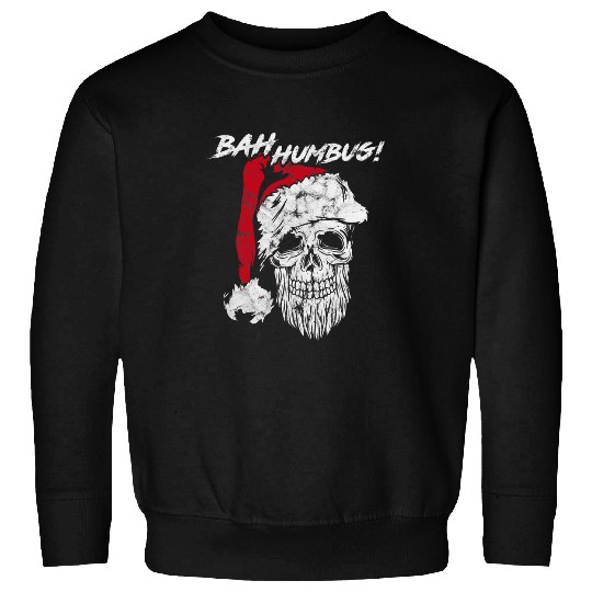 Bah Humbug Grumpy Santa Skull Funny Christmas Pirate 21 Sweatshirts