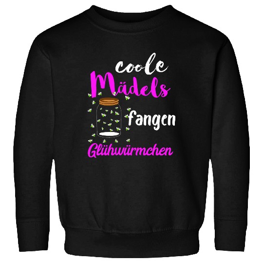 Cool girls catch fireflies glass container light beetle Sweatshirts