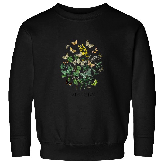 Butterfly Wildflower vintages Print Sweatshirts
